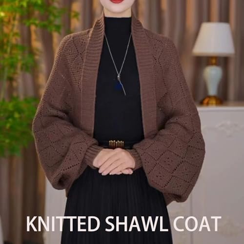 Knitted Shawl Coat, Fashion Hollow out Knitted Shawl Coat, Lightweight Women's Knitteds Cardigan Wrap Cardigan Shawls Coats4