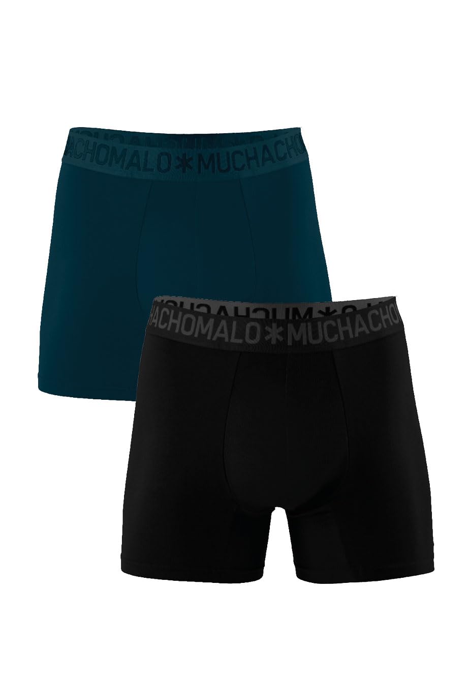 Muchachomalo Calzoncillos para Hombre, Ropa Interior Lisa de Algodón para Hombre, Pack de 2 Unidades, Bóxers Lisos de Corte Clásico con Cintura Elástica
