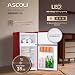 ASCOLI Retro Undercounter Fridge Freezer 48cm Wide 84L Total (59L/25L), 39db Low Noise, Retro Handle, LED Light, Manual Defrost, Adjustable Feet & Thermostat, 2 Year Guarantee (Red)