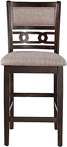 New Classic Furniture Gia 5-Piece Dining Table With Four Chairs, 42" Counter Set, Cherry (2021) #TOP6