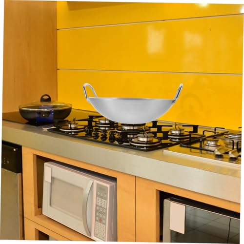 Wok de acero inoxidable para cocina casera miniatura 4
