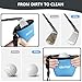 iovfit Golf Club and Golf Ball Cleaning Bag，Portable Waterproof Club Cleaner with Detachable Clip, Quick Dirt & Grass Removal, Compact Design for Golfers (Blue)
