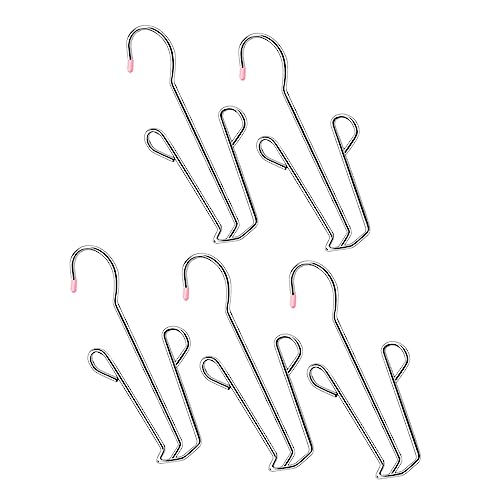 OFFSCH 5pcs Stainless Steel Drying Shoe Rack Space Saving Sandals Organizer Double Hook Design for Efficient Storage and Quick Drying Home Balcony Random Color