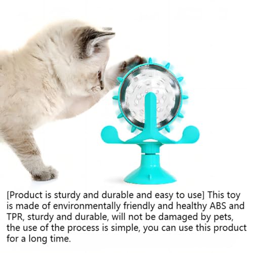 Gmbkouo Brinquedos para gatos e cães, alimentador interativo para gatos, brinquedos com ventosa fort