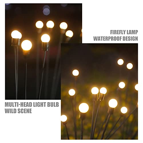 2Pack Solar Firefly Light, Outdoor solar lights decorative garden, Lights Solar Firework powered waterproof, Starburst Swaying Lights When Wind Blows, outdoor decorative lighting for Yard Patio