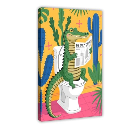Poster alligator amusant pour égayer l'ambiance de votre chambre à coucher