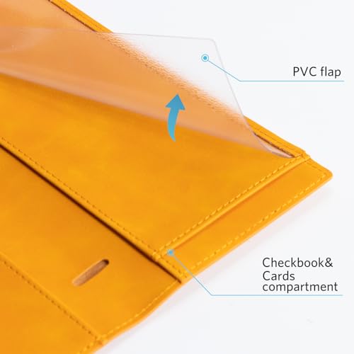 Image of CoBak Checkbook Cover for Women & Men - PU Leather Case with RFID Blocking | Classic Design Check Book Holder for Personal and Business