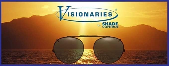 Visionaries Spring Clip on Sunglasses - Polarized Gray Lens in Black Frame3