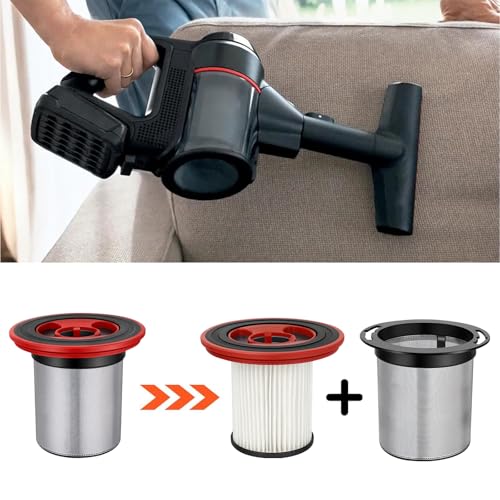 12040193 Ersatzfilter für Bosch Unlimited Serie 7 Akku-Staubsauger BKS711XXL BBS711W BBS712A BCS711GB BKS711MALL, waschbarer HEPA-Filter aus Edelstahl