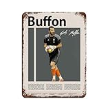 Gianluigi Buffon Retro-Poster, Metall-Blechschild, schicke 