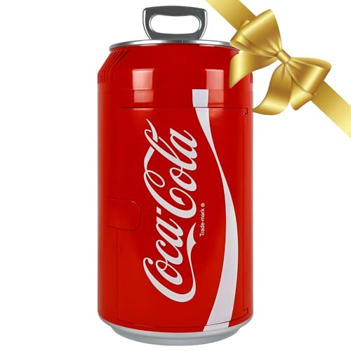 Koolatron Coca-Cola Portable 8 Can Thermoelectric Mini Fridge 5.4 L/ 5.7 Quarts Capacity, 12V DC/110V AC Cooler for home, cabin, beer, beverages, snacks, skincare, cosmetics, medication, Red CC06