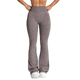 Kassercny Women's Wide Leg Flared Pants Ribbed Knit...