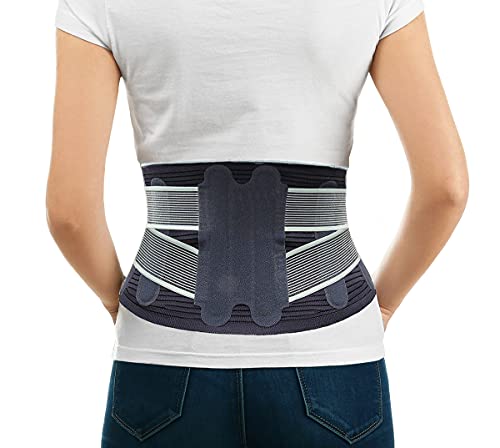 AllyFlex Small Back Brace for Female Lower Back Pain - Breathable Lumbar Support Belt for Women and Men Slim Fit Under Clothes to Improve Posture (X-Small/ Small)