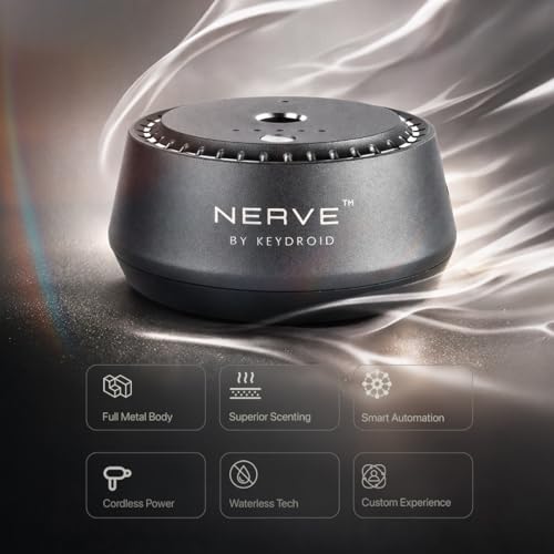 Image of Keydroid Nerve Mindful Fragrances 30ml | Arabian Tonka Scent | Car Aroma Diffuser | Aromachology based | Long-Lasting, Anti-Odour Perfume | Rechargeable & Refillable | Air Freshener Car Accessories