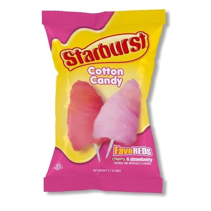 Starburst Cotton Candy - Cherry and Strawberry FaveReds 3.1oz (88g)