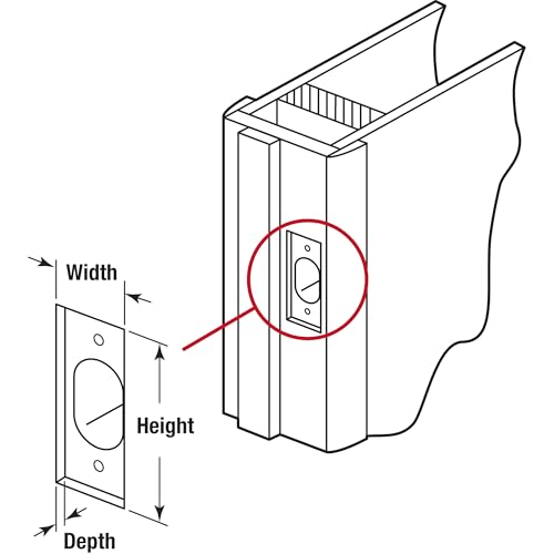 Prime-Line E 2456 Satin Nickel, cierre de pestillo para puerta (paquete individual) miniatura 4