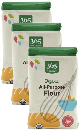 365 by Whole Foods Market, Organic All Purpose Flour, 80 Ounce (Pack of 3)