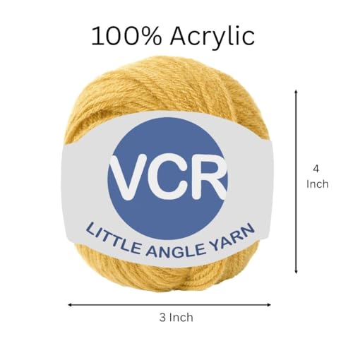 Image of VCR 4 Ply Light Brown Little Angle Yarn, 25 Grams, 92 Meters Length, 100% Acrylic Soft Baby Knitting Yarn for Crochet, Newborn Sweaters, Soft Baby Socks, Mittens and Leggings, Pack of 1