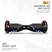 cho New Hoverboard Electric Smart Self Balancing Scooter with Built-in Wireless Speaker 6.5“ LED Wheels and Side Lights Safety Certified (Solid Black)