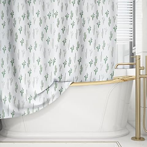 DALINA TEXTIL S.L Cortinas de Ducha Impermeable y Resistente al Moho 180 x 180 cm - Cactus Cover