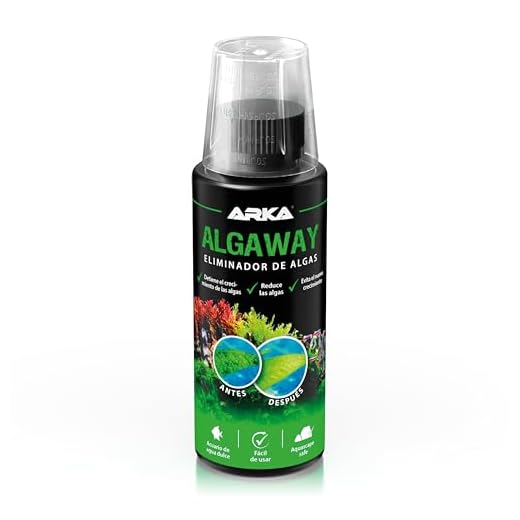 Eliminador de Algas para Acuario 118 ml – ARKA Algaway – contra Algas filamentosas, Verdes y puntuales – sin Cobre y Seguro para Plantas – Agua Clara y Saludable – para acuarios de Agua Dulce