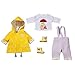 BABY born Deluxe Conjunto para Lluvia para Muñecas de 43 cm, Para Manos Pequeñas, Promueve la Empatía y Las Habilidades Sociales, más de 3 años, Con Botas de Agua, Chubasquero y Más