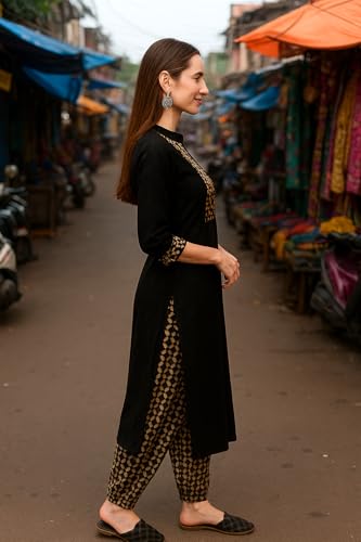 Ensemble kurta pour femme fluide en coton pour silhouette élancée taille M