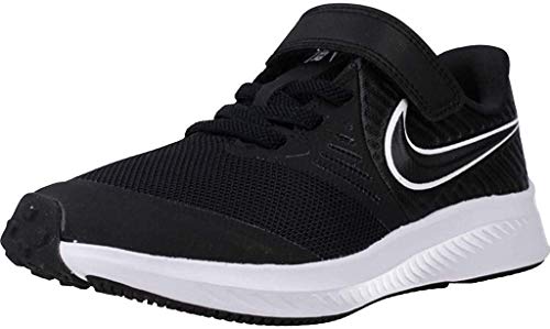 Nike Unisex Star Runner Sneaker, Kids, Black/White-Black-Volt, 3Y M US