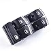 Bouton De Commutation De Voiture Chrome Maître fenêtre Switch/for Audi A3 8P A4 S4 RS4 B6 B7 A6 S6 RS6 C6 Q7 4F0959851H (Color : Black)
