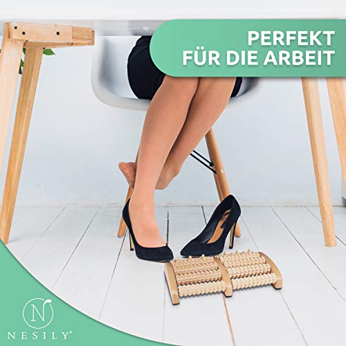 NESILY® Premium Fußmassageroller Holz inkl.deutscher Anleitung - Fußreflexzonenmassage - Fussmassageroller Holz für Fußmassage - Fussroller Massage Holz für Plantarfasziitis Fersensporn - Image 7