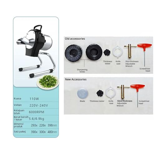 Cortadora eléctrica de verduras multifunción 110W 6000rpm miniatura 3