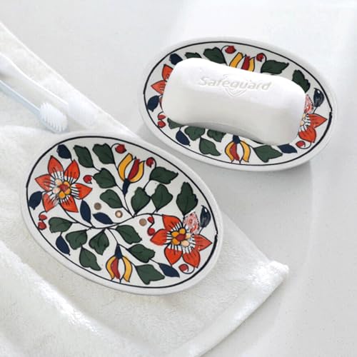 Image of soap Holder for Kitchen Sink | soap Holder for Bathroom | soap Stand for Bathroom | Soap case | Ceramic soap Dish Holder for Bathroom |