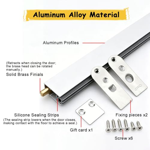 Burlete bajo puerta oculto de aluminio cortable de alta calidad 6