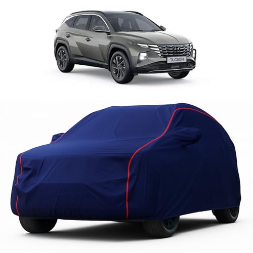 Image of Heavy-Duty Car Cover for Compatible with Hyundai Tucson (2004 to 2025 All Models) Deluxe Car Protection Cover - Waterproof & UV-Resistant All-Season Exterior Protection