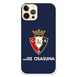 Funda para iPhone 12-12 Pro del CA Osasuna Escudo Fondo Azul para Proteger tu móvil. Carcasa para iPhone de Silicona Flexible con Licencia Oficial de Licencia Oficial CA Osasuna