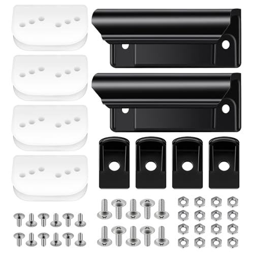 LEYURISE Shed Door Tune Up Full Kit 2 Door Handles 4 Lower Door Guides 4 Door Slides Screws and Nuts Compatible with Arrow ShelterLogic Shed Replace#: Dk100-A