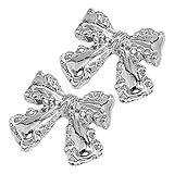 Hogvinnatil Ohrstecker für Damen, Schleife-Ohrringe für Damen, Bowknot Hoop-Ohrringe, vergoldet | hängende Ohrringe aus Band, Se référer au descriptif, Metall, Siehe Beschreibung