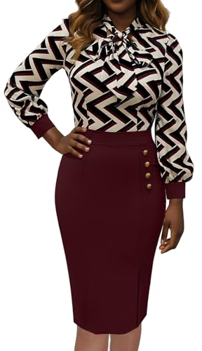 Work Dresses for Women Formal Long Sleeve Wear to Work Office Business Church Dress Elegant Party Midi Pencil Dresses2