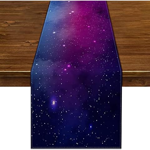 Nepnuser Linen Galaxy Table Runner Cover
