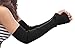Produktbild Aiklin Damen Handwärmer Streifen kontrahierten Trendige gestrickte Armstulpen (Schwarz)