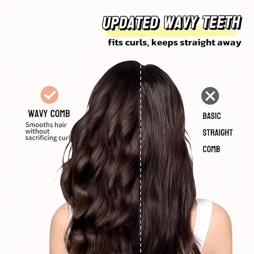 Peine de Dientes Anchos para Cabello Rizado Detangling miniatura 2