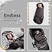 Swaddyl Car Seat Blankets for Babies Winter - Stroller Footmuff Carseat Cover Baby 5 Point Harness - Swaddle Bunting Bag Gift Christmas (White)