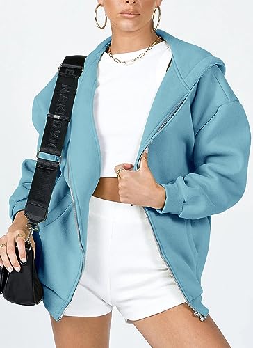 Image of PRETTYGARDEN Women's Fall Zip Up Hoodies Sweatshirts