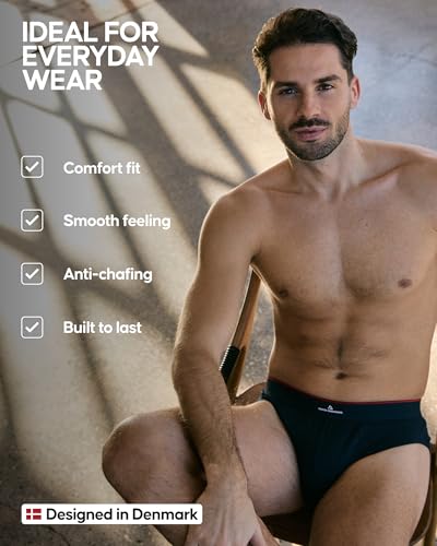 DANISH ENDURANCE Men's Cotton Briefs (3-Pack) – Soft, Stretchy & Breathable Underwear with Comfort Waistband3