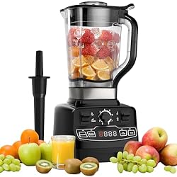 Batidora De Vaso Profesional Enfmay 7-in-1 Batidora de Vaso 2000W, 2L sin BPA, Limpieza Automática, 33000 r/min, 4 Programas Predeterminados, 8 Velocidades, Licuadoras para Zumos, Batidos, Verduras, Frutas