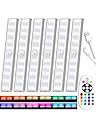 SZOKLED Under Cabinet Lighting Rechargeable 48-LED Wireless Under Cabinet Lights Remote, Kitchen Counter Lights Closet Lights RGB Perfect for Indoor Pantry Display Shelf 15 Color Changing(6 Packs)
