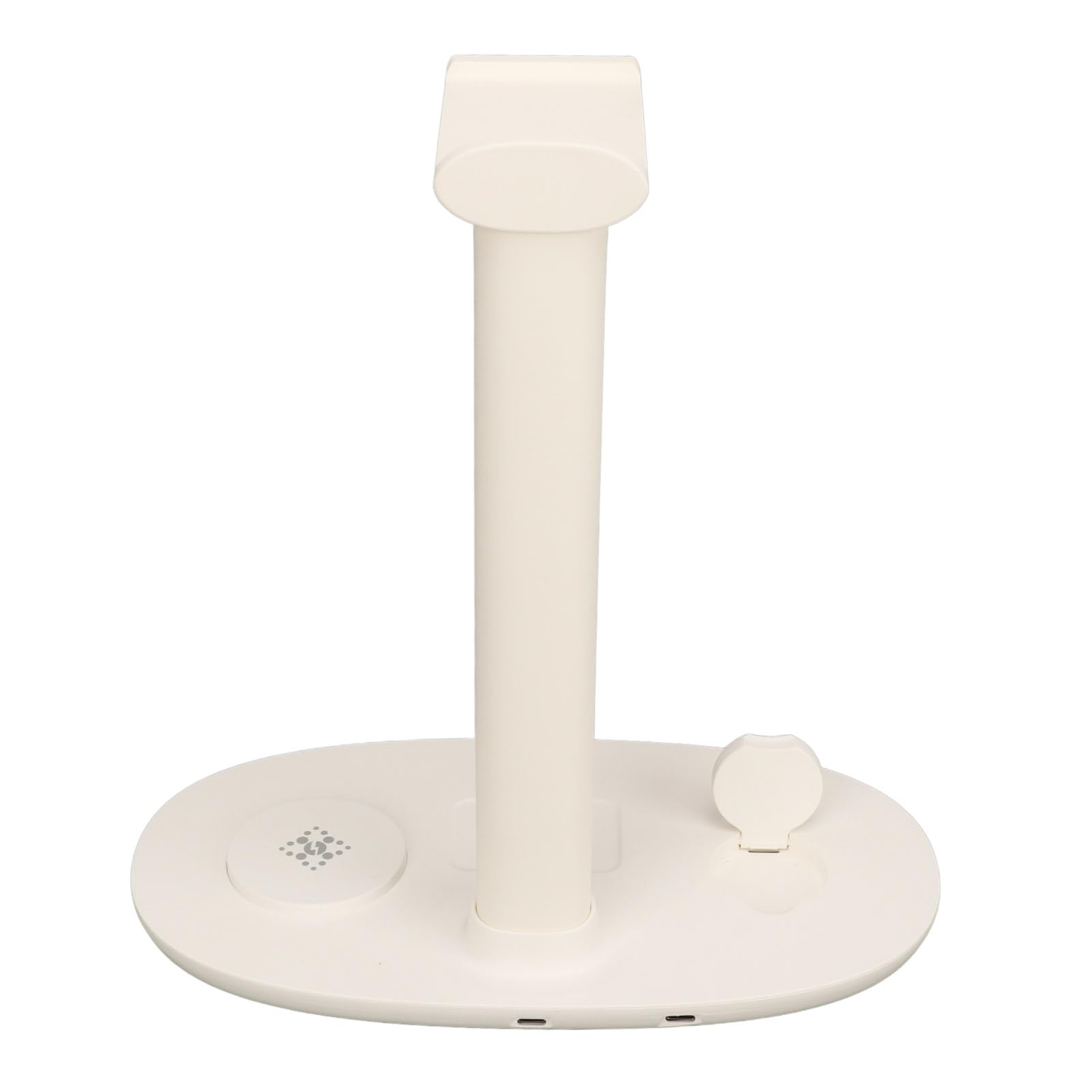 Tbest Soporte para Auriculares 4 Pulgadas con 15W para Teléfonos, Relojes, Soporte de Estación de Carga para Múltiples Dispositivos, Accesorios de Escritorio de Oficina para Juegos (White)