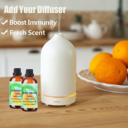 Orange Oil Grapefruit Oil Essential Oil Set For Diffuser Home Office Bedroom Bathroom Study Living Yoga Spa Room Essential Oils 100Ml 2 Pack #TOP5