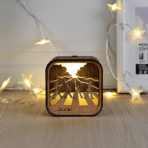 Image of MISS LI GARDEN Handmade Music Box Tune Let It Be Vintage Wooden Best Gifts for Wife Husband Girlfriend Boyfriend Girl Boy Son Daughter Anniversary Birthday Valentine