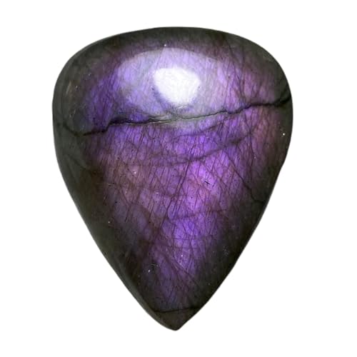 Cabochon labradorite violette poire 38x30mm pour création de bijoux uniques